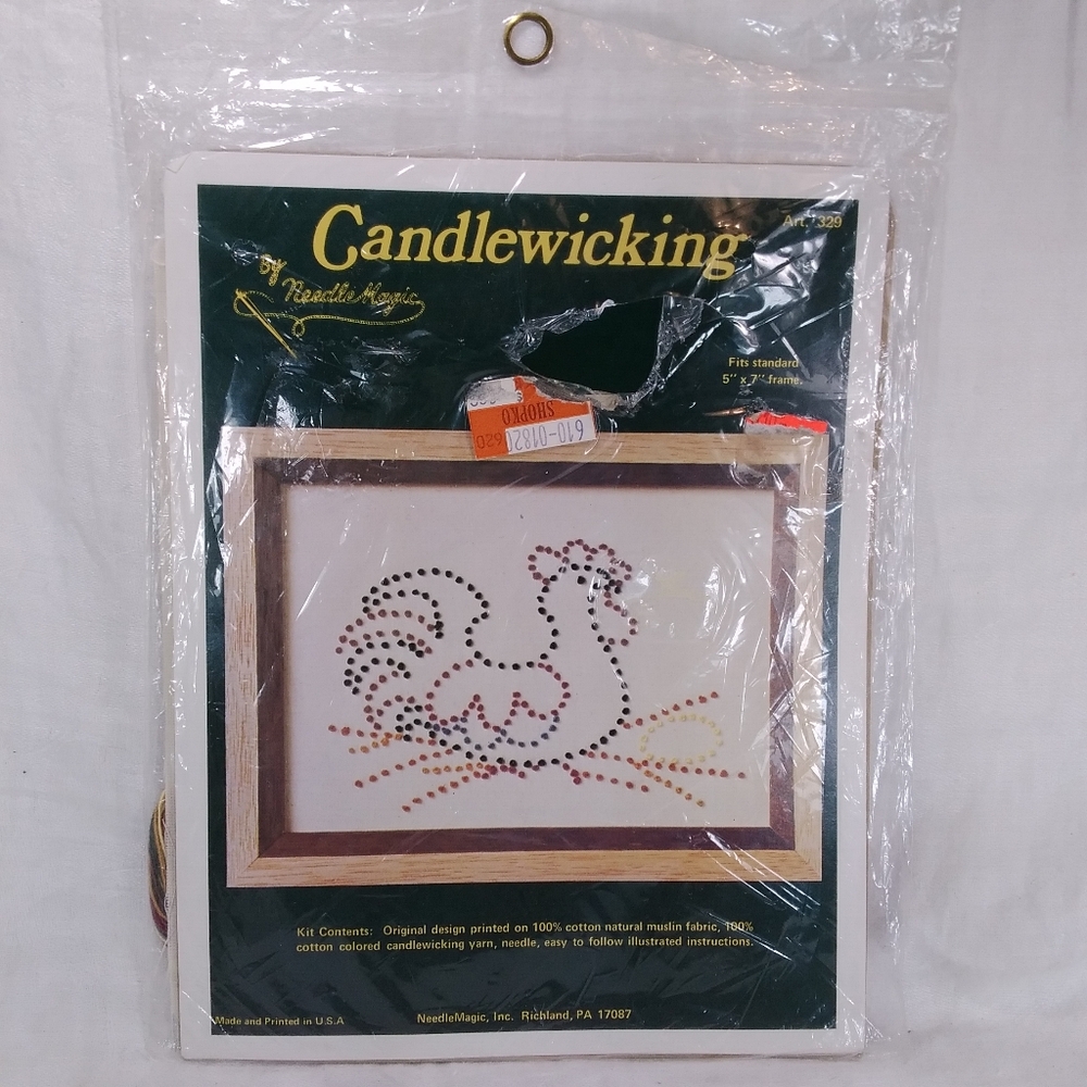 Needle Magic Chicken Hen Candlewicking KIT Farmhouse Muslin 5" x 7" NOS
